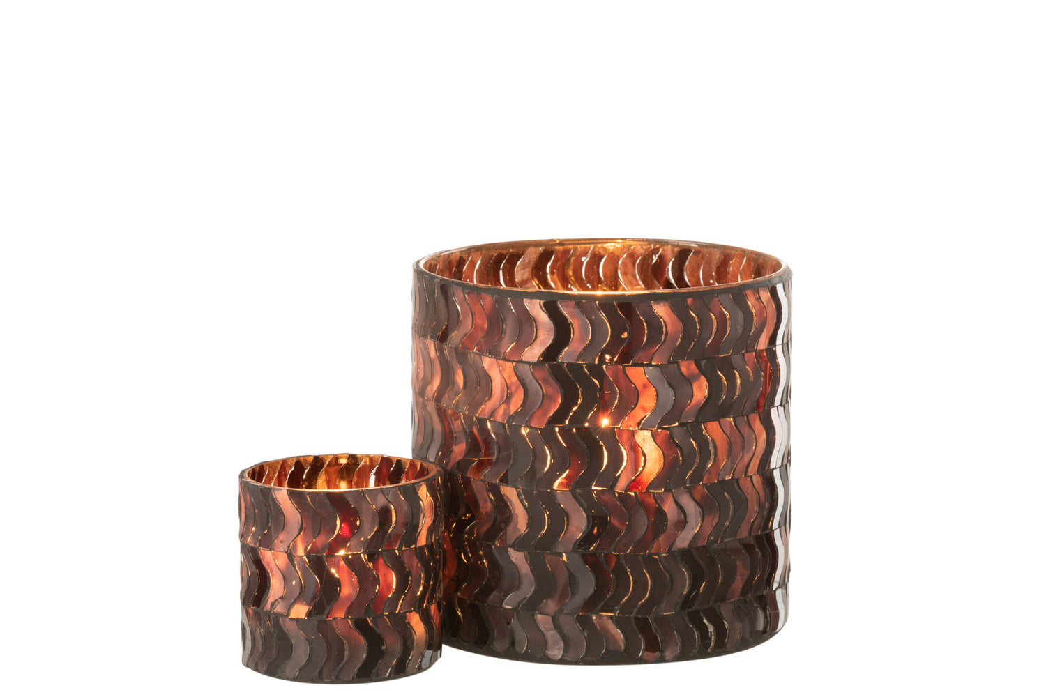 Orkaan Golf Glas Donkerroze