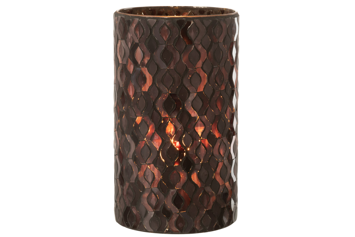 Patroon van glas met donkerroze grote orkaan.