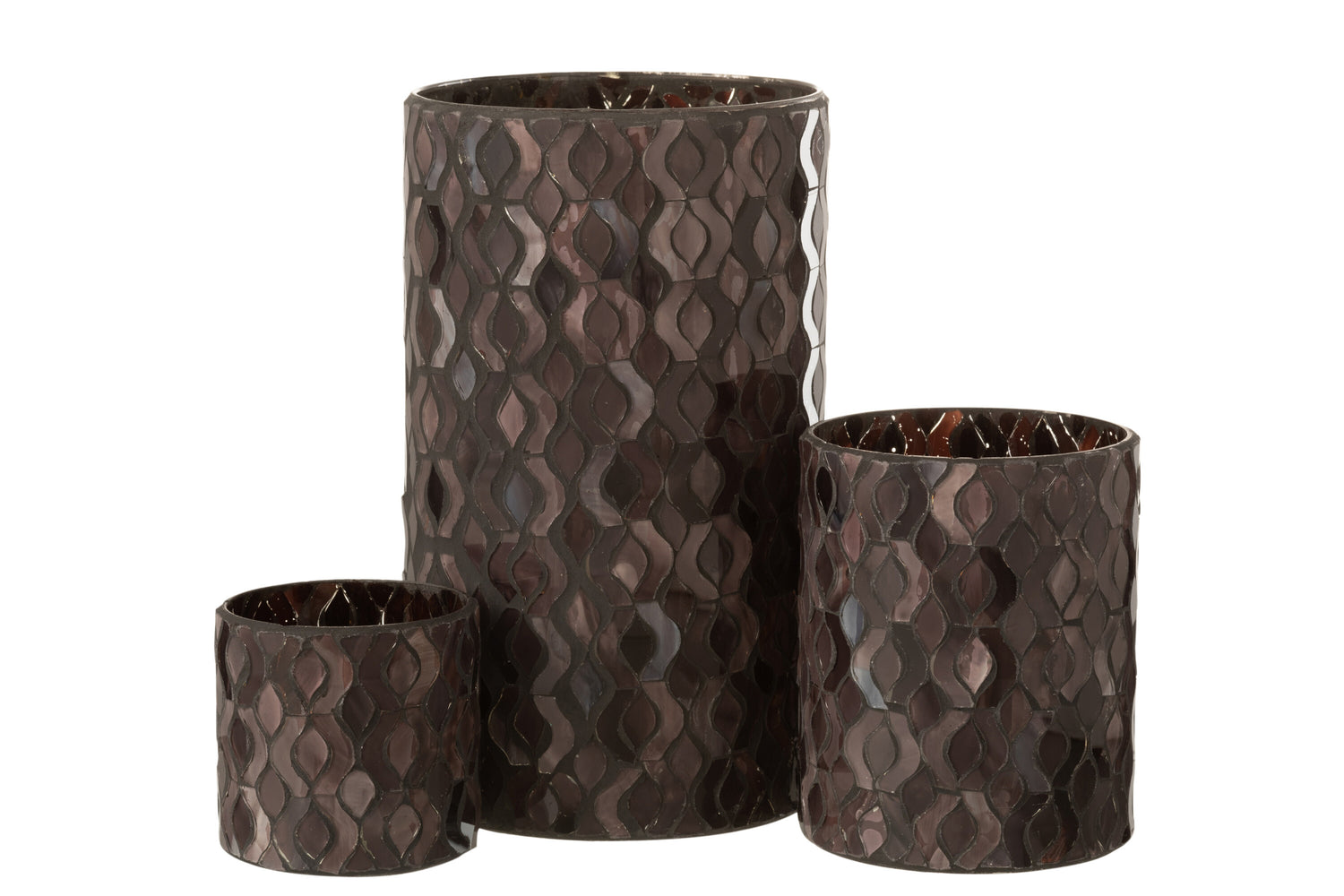 Patroon van glas met donkerroze grote orkaan.