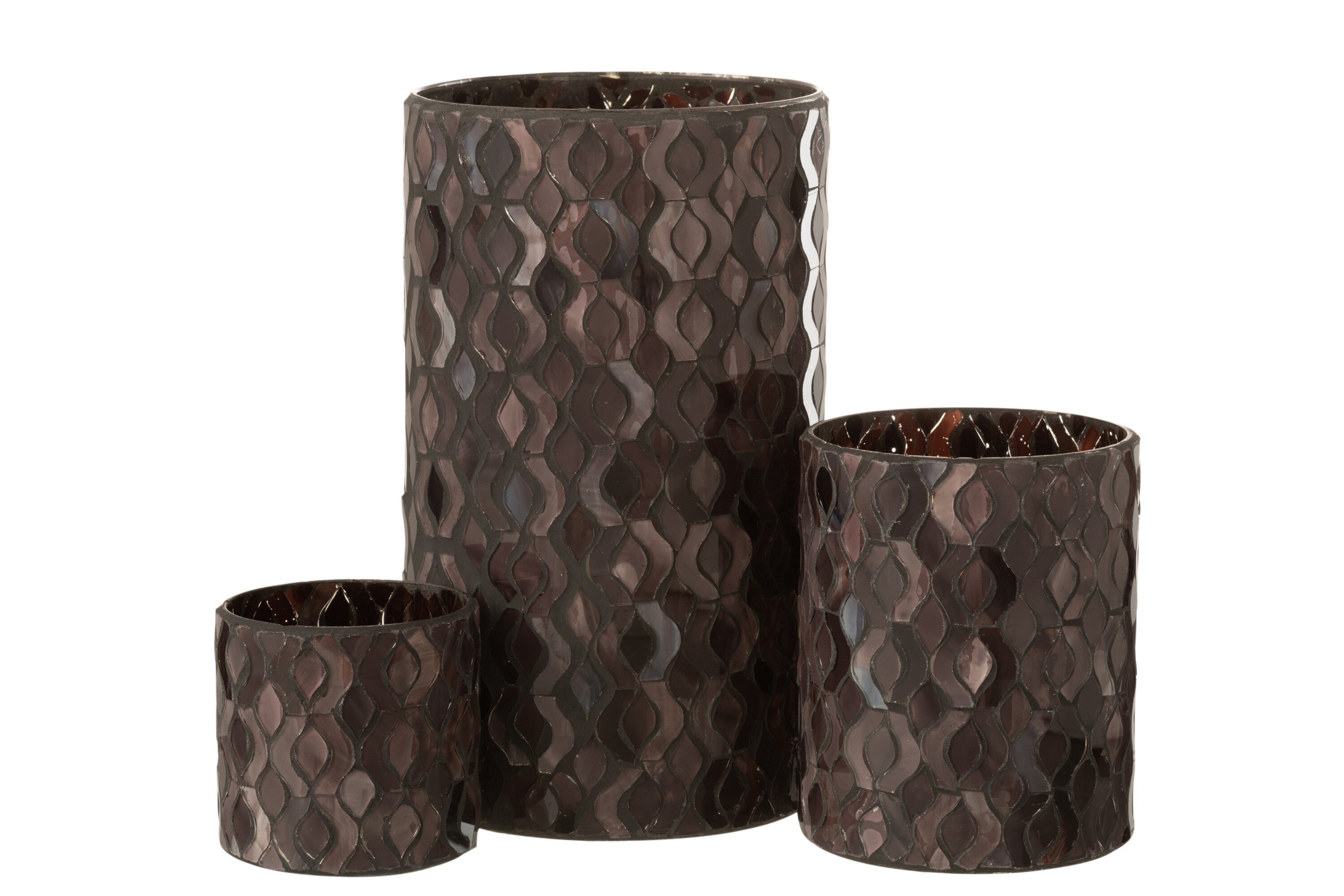 Patroon van glas met donkerroze grote orkaan.