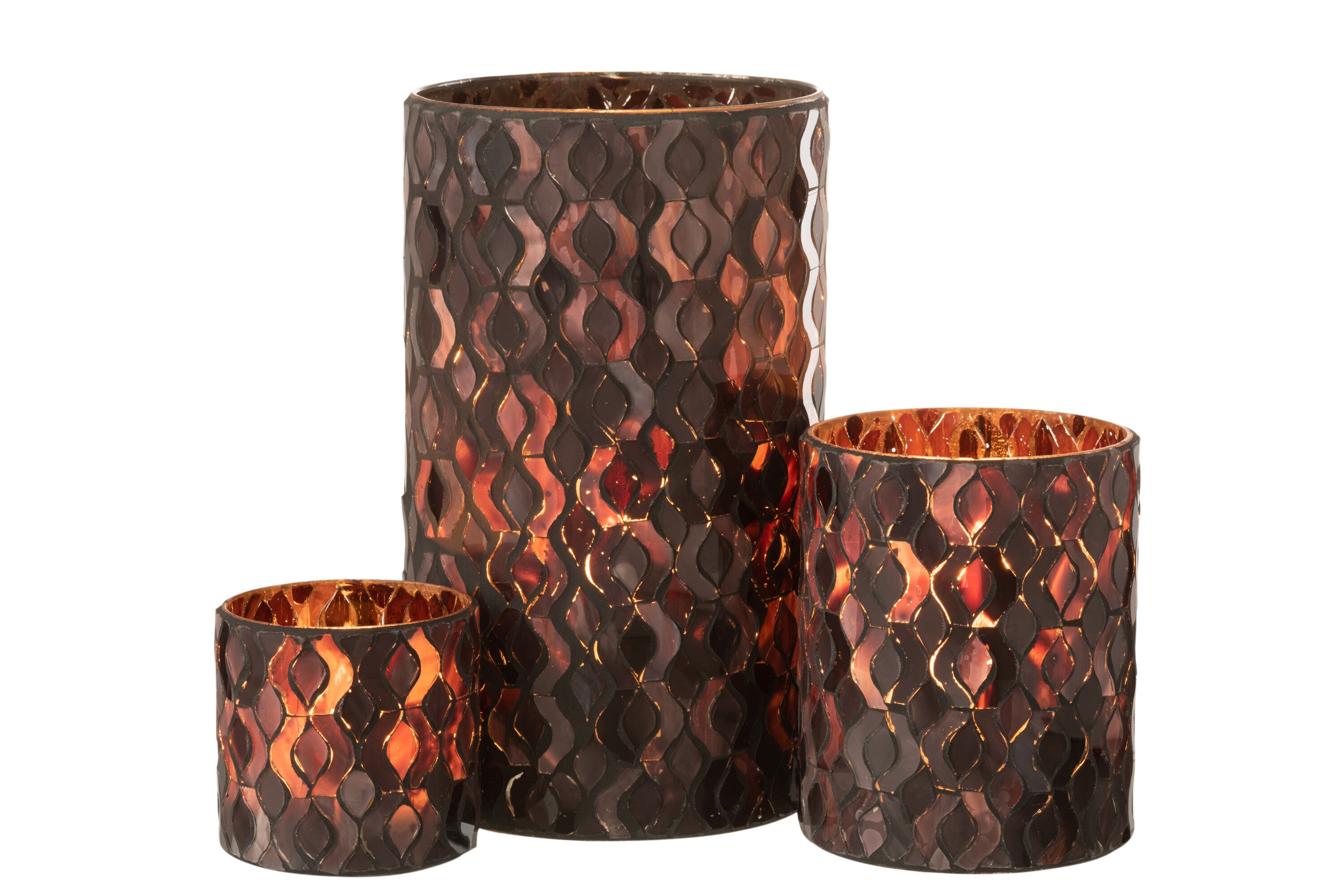 Patroon van glas met donkerroze grote orkaan.