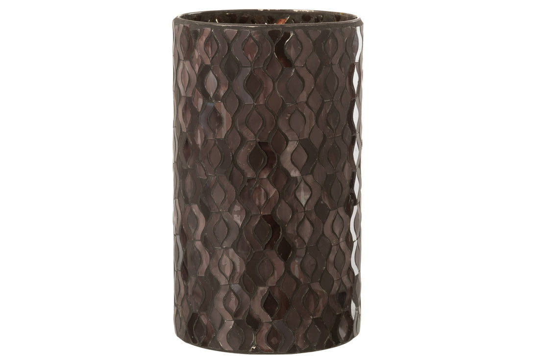 Patroon van glas met donkerroze grote orkaan.