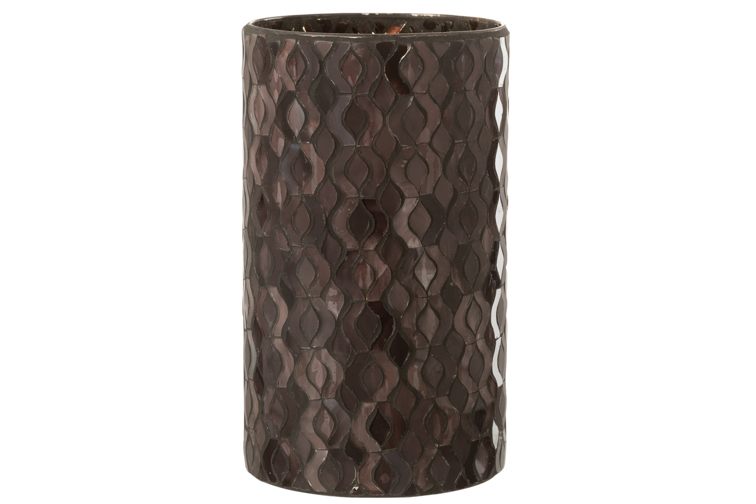 Patroon van glas met donkerroze grote orkaan.