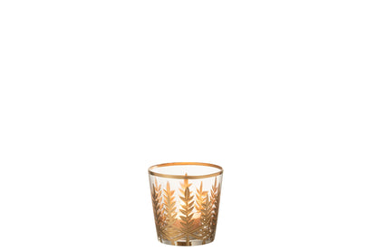 Orkaan Chloe Glas Transparant/Goud Klein