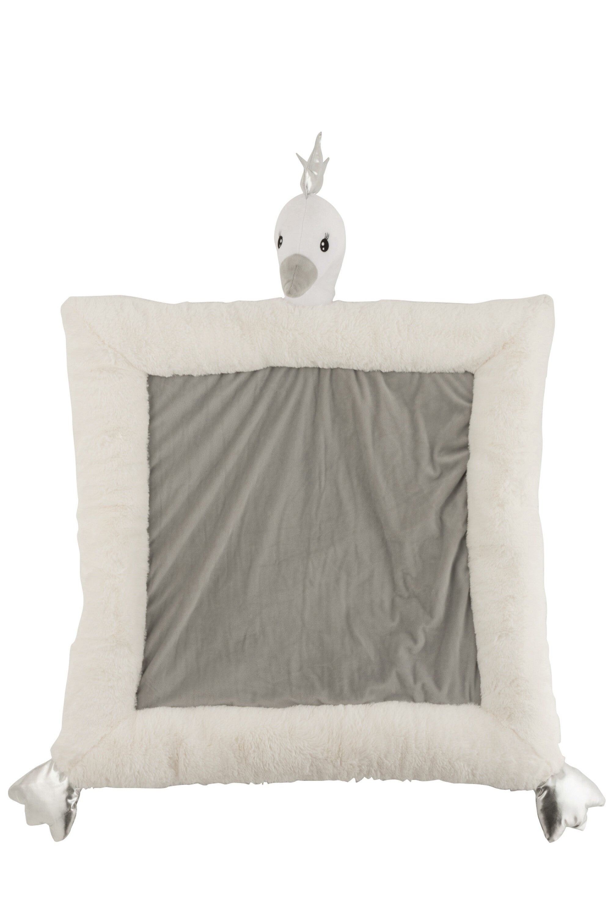 Speelmat Zwaan Pluche Wit/Grijs/Zilver