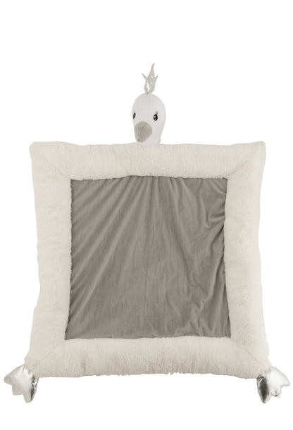 Speelmat Zwaan Pluche Wit/Grijs/Zilver