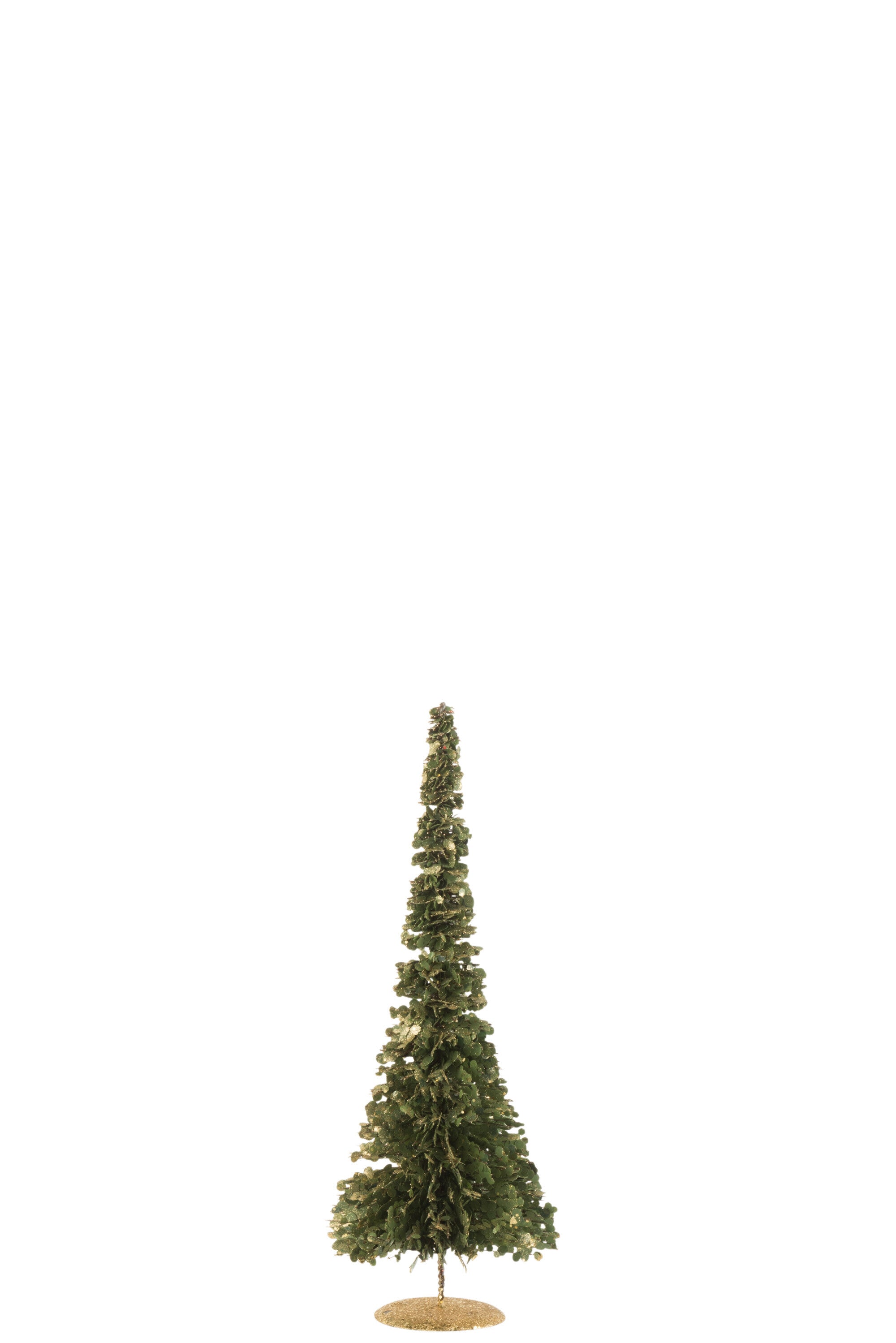 Boom Deco Glitter Plastic Groen/Goud Klein