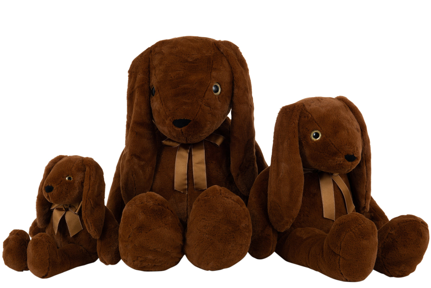 Konijnenstrik Pluche Roestbruin Groot