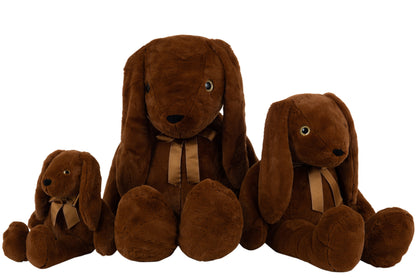 Konijnenstrik Pluche Roestbruin Groot