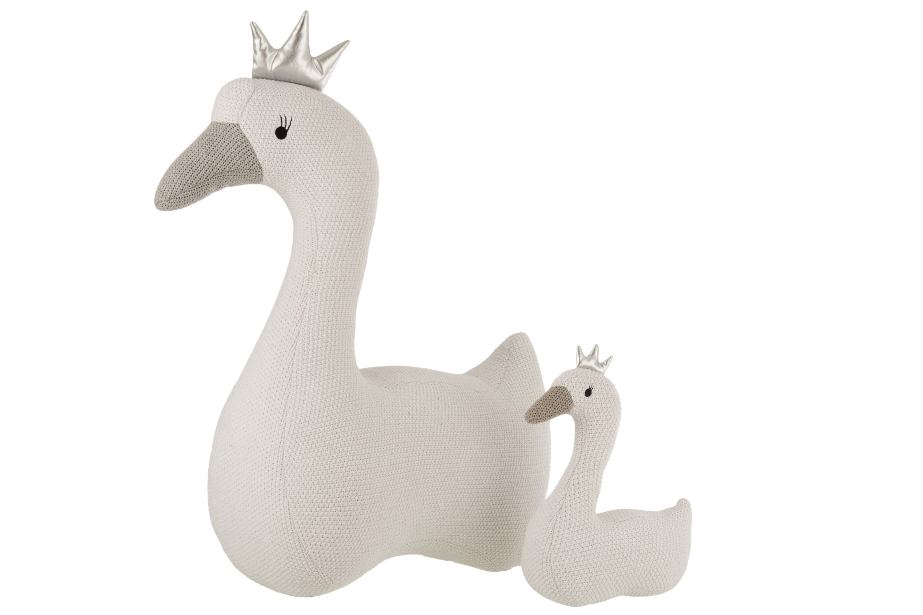 Zwaan Polyester Wit/Grijs Groot