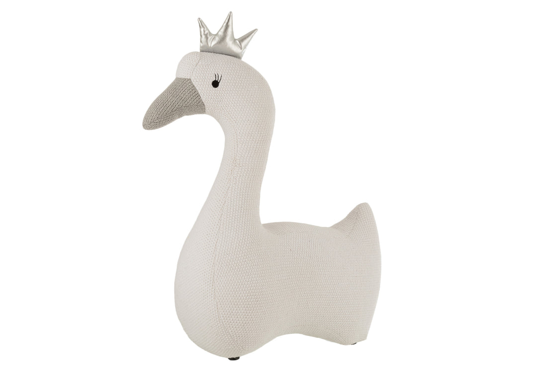 Zwaan Polyester Wit/Grijs Groot