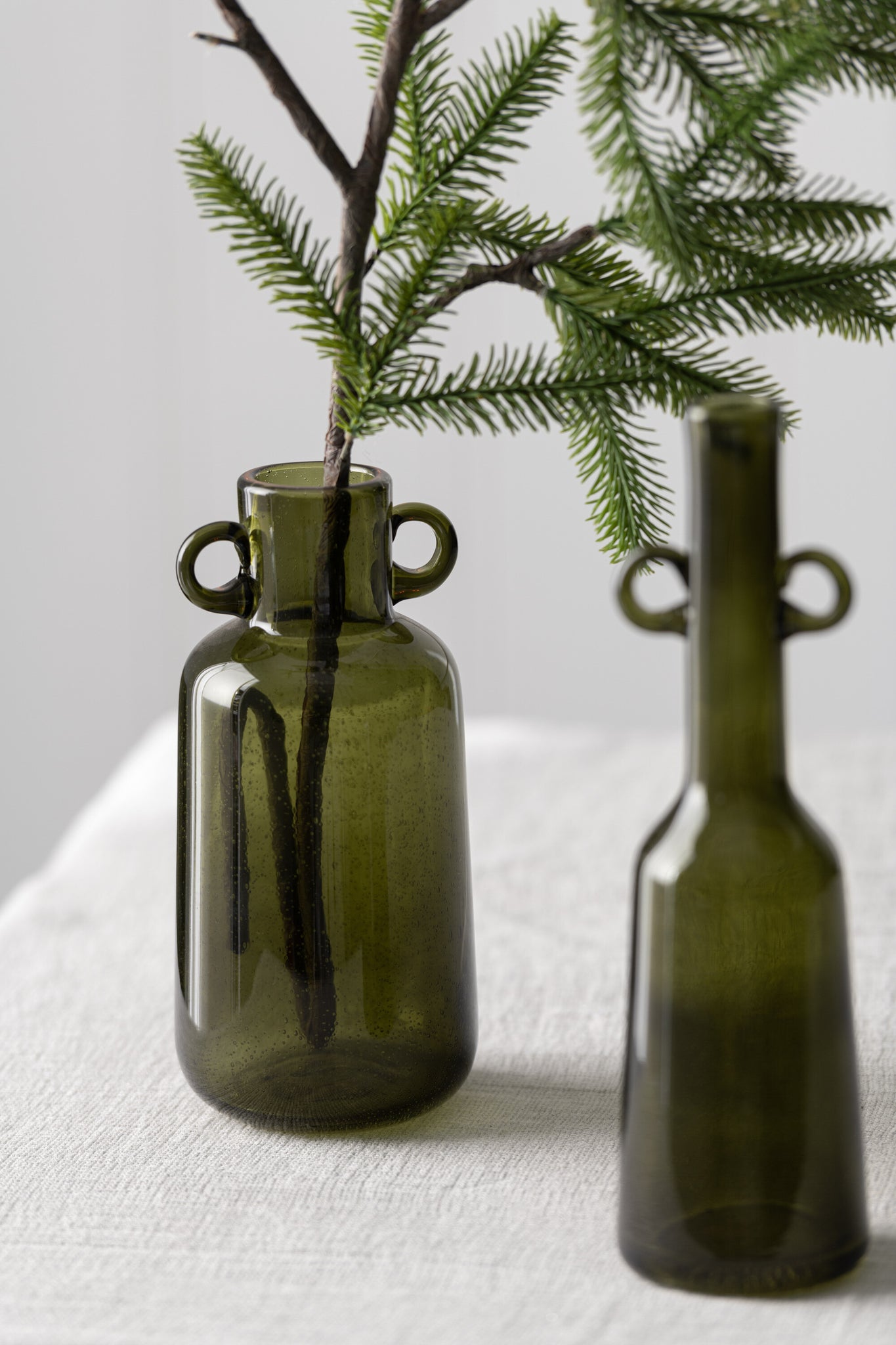 J-Line Tak Dennenboom+Denappels Plastiek Groen/Bruin Small
