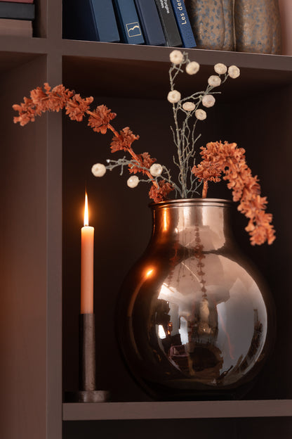 J-Line Set Van 3 Kandelaars Laag Modern Metaal Mat Donker Bruin