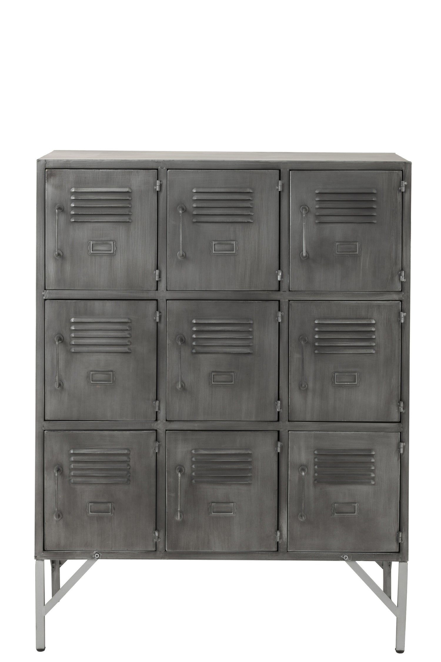 Kast 9 deuren Metaal Zilver