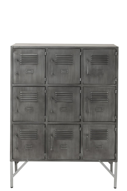 Kast 9 deuren Metaal Zilver