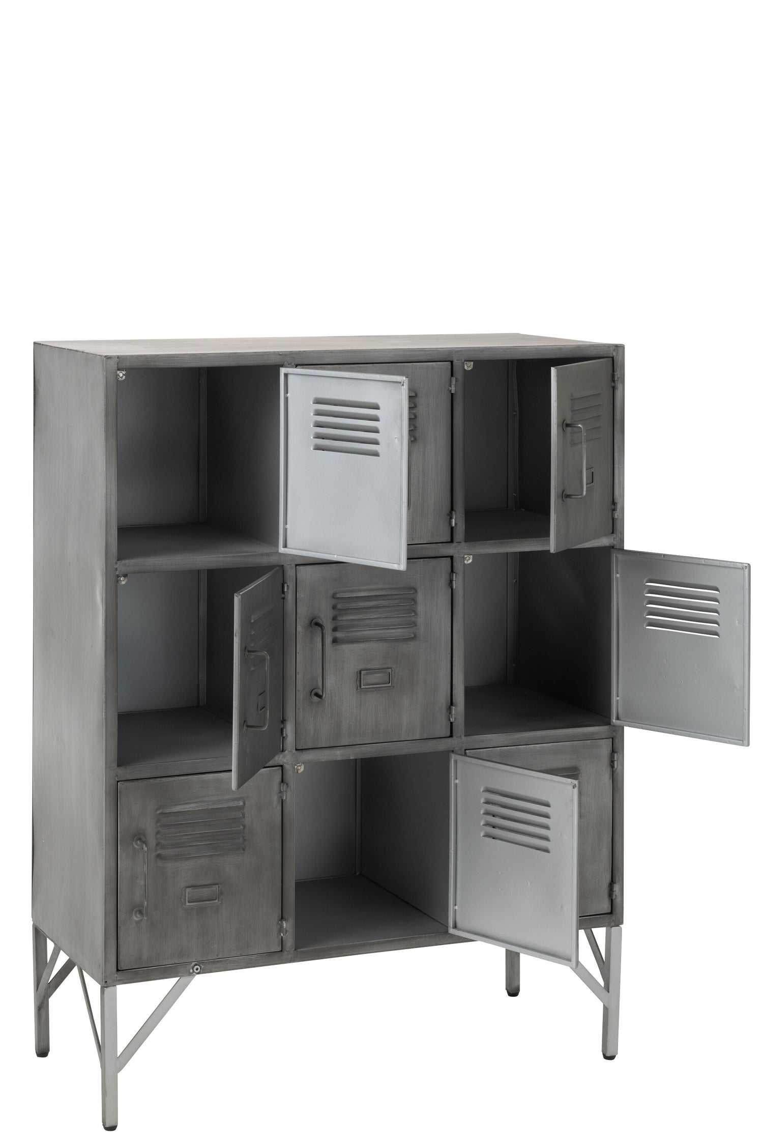 Kast 9 deuren Metaal Zilver