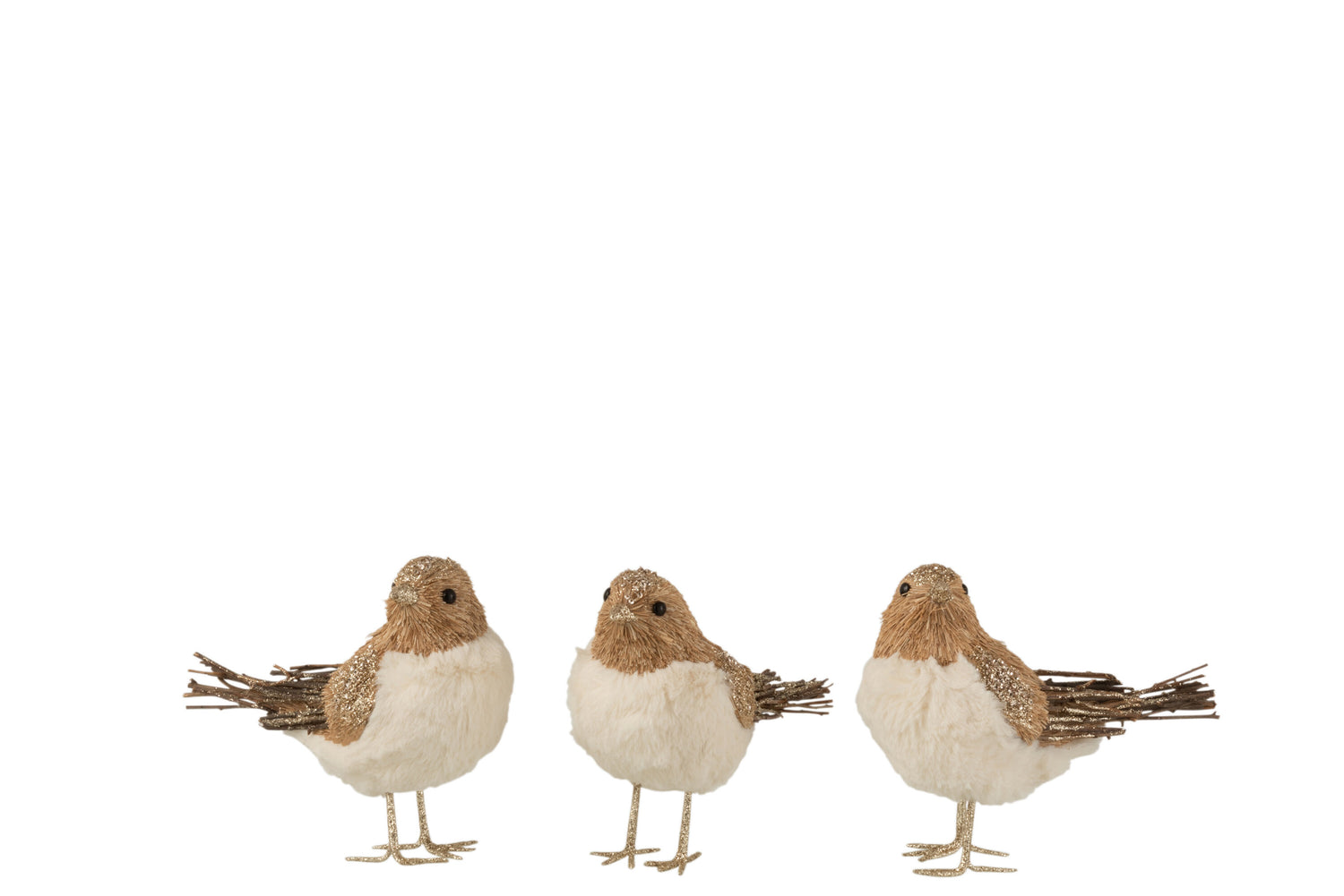 Vogel Staande Gedroogd Gras Natuurlijke Assortiment Van 3