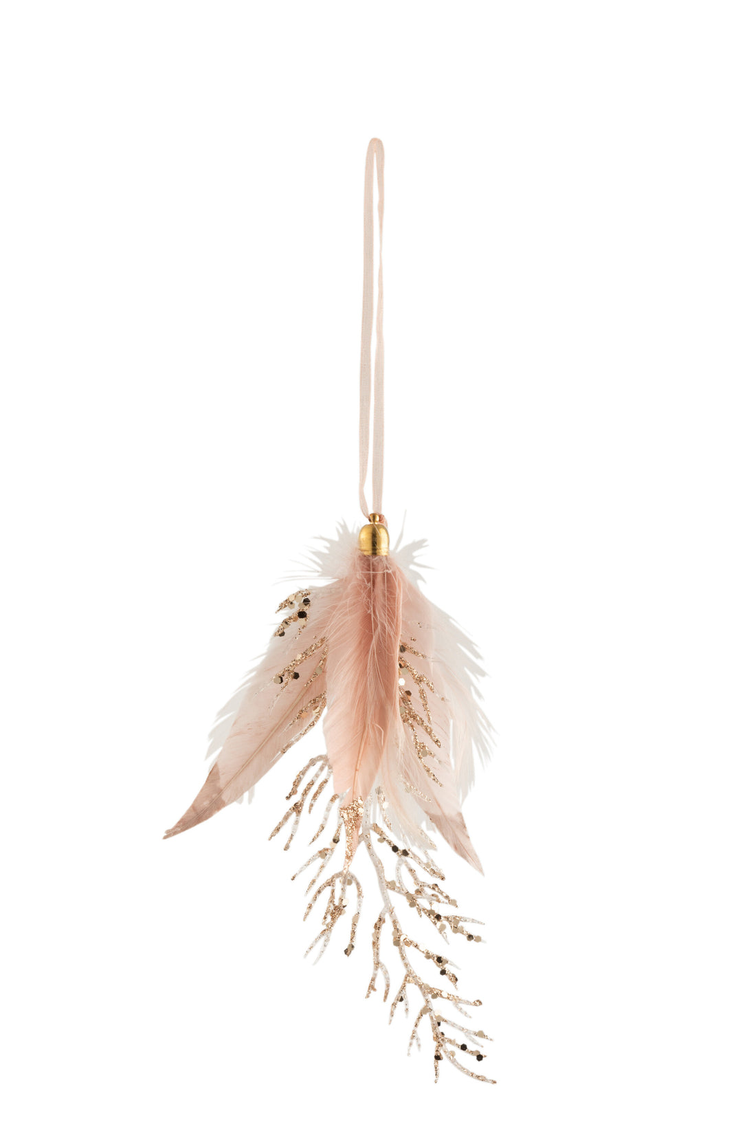 J-Line hanger - veren - licht roze/glitter