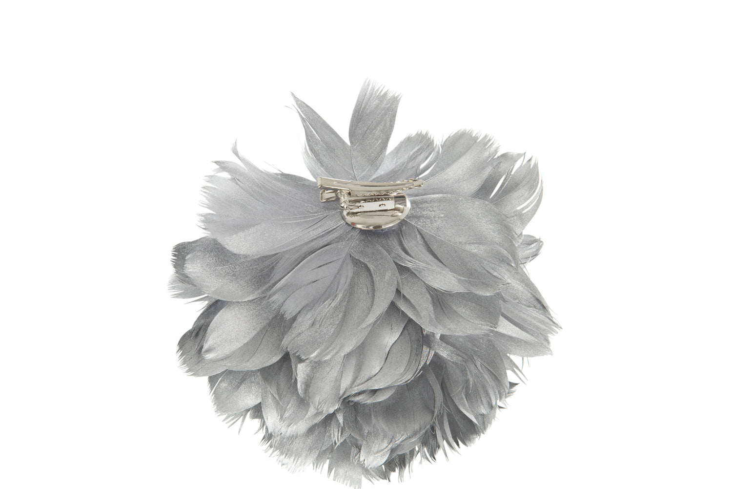 J-Line decoratie bal - veren - zilver