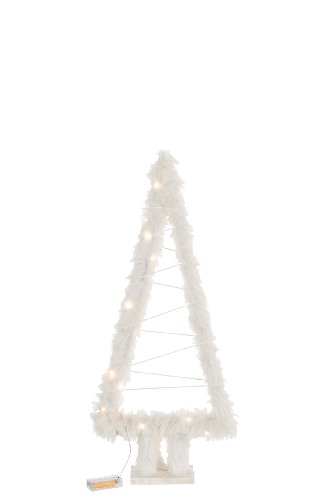 J-Line Kerstboom - imitatiebont - wit - LED