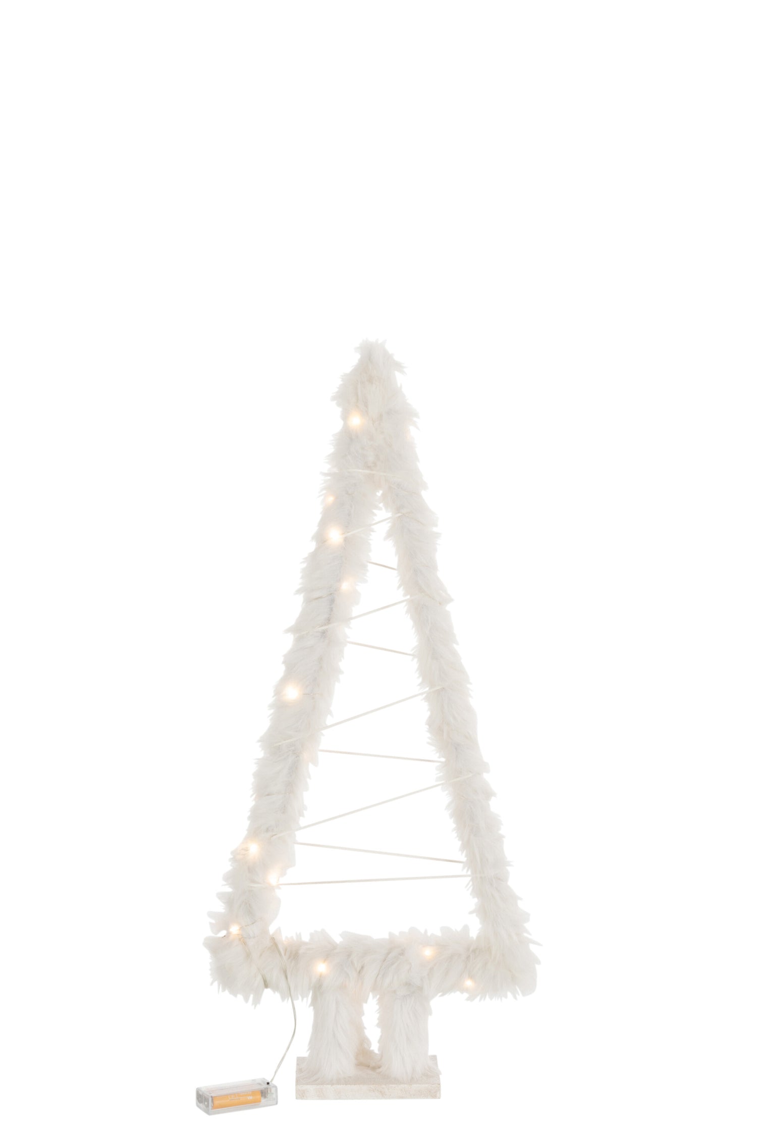J-Line Kerstboom - imitatiebont - wit - LED