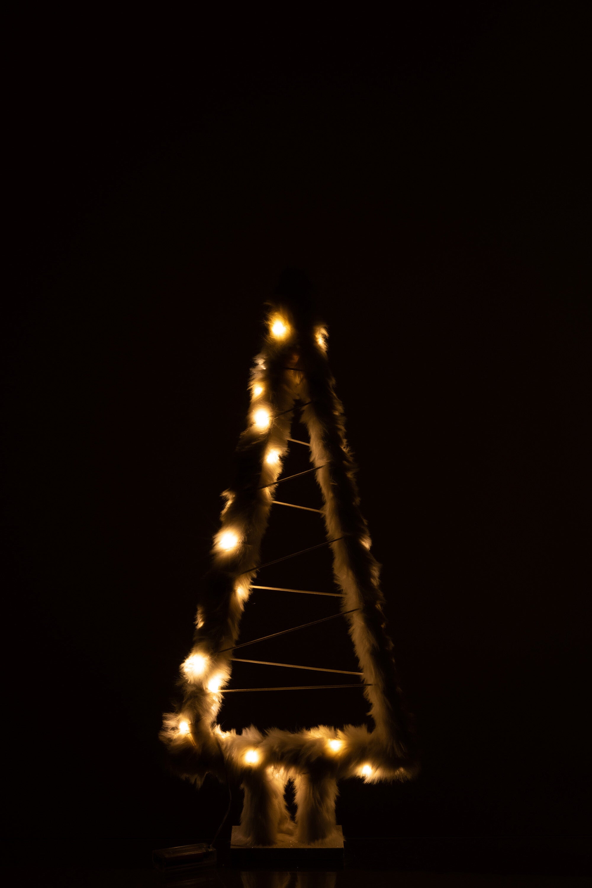 J-Line Kerstboom - imitatiebont - wit - LED