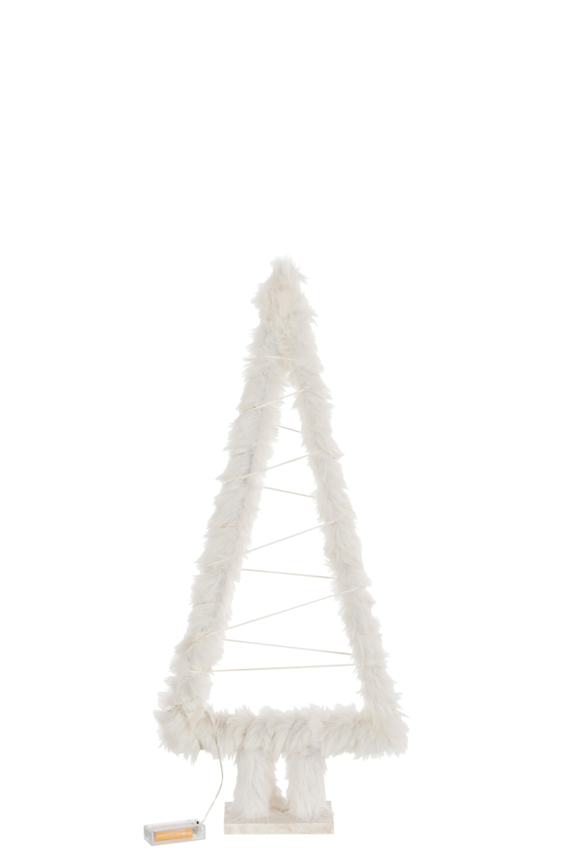 J-Line Kerstboom - imitatiebont - wit - LED