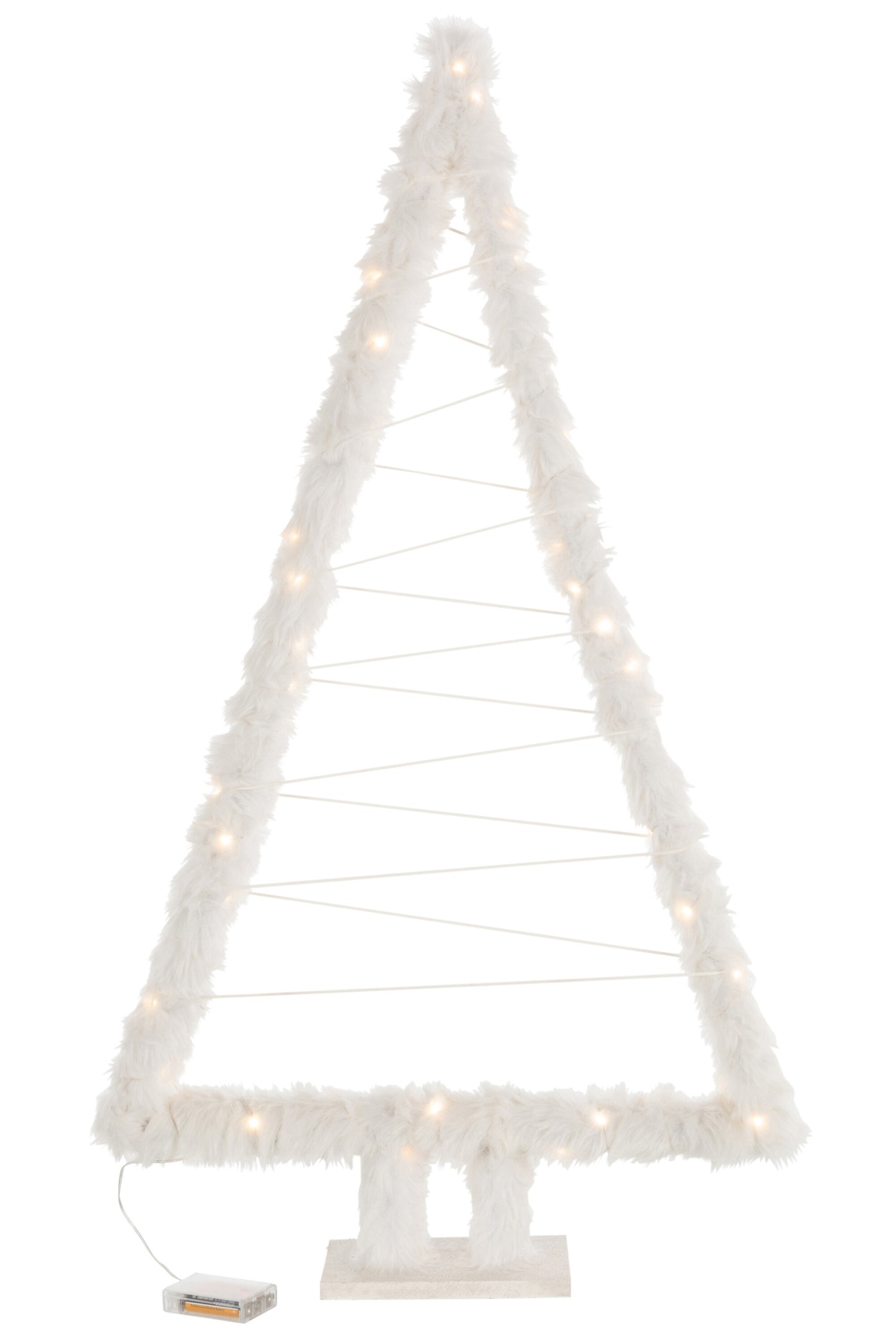 J-Line Kerstboom Touw Imitatiebont Wit Groot