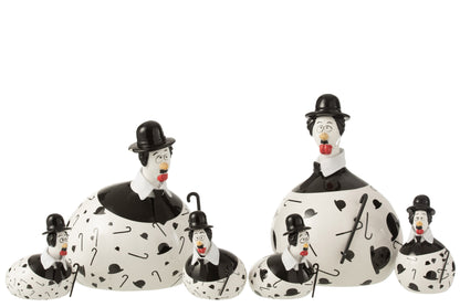 Kip Chaplin Keramisch Wit/Zwart L Assortiment Van 2