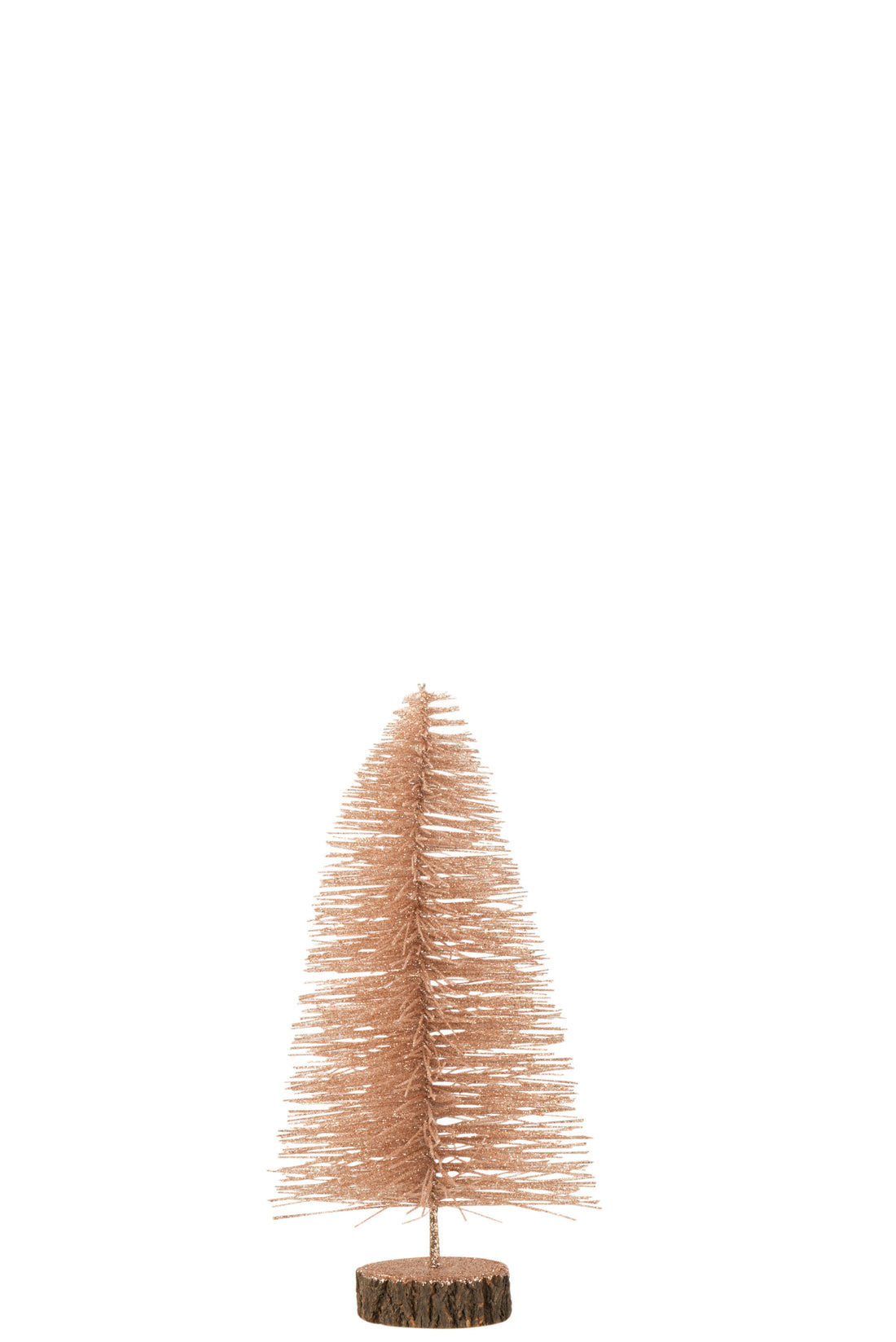 J-Line Kerstboom Deco Plastic Glitter Antiek Roze Klein