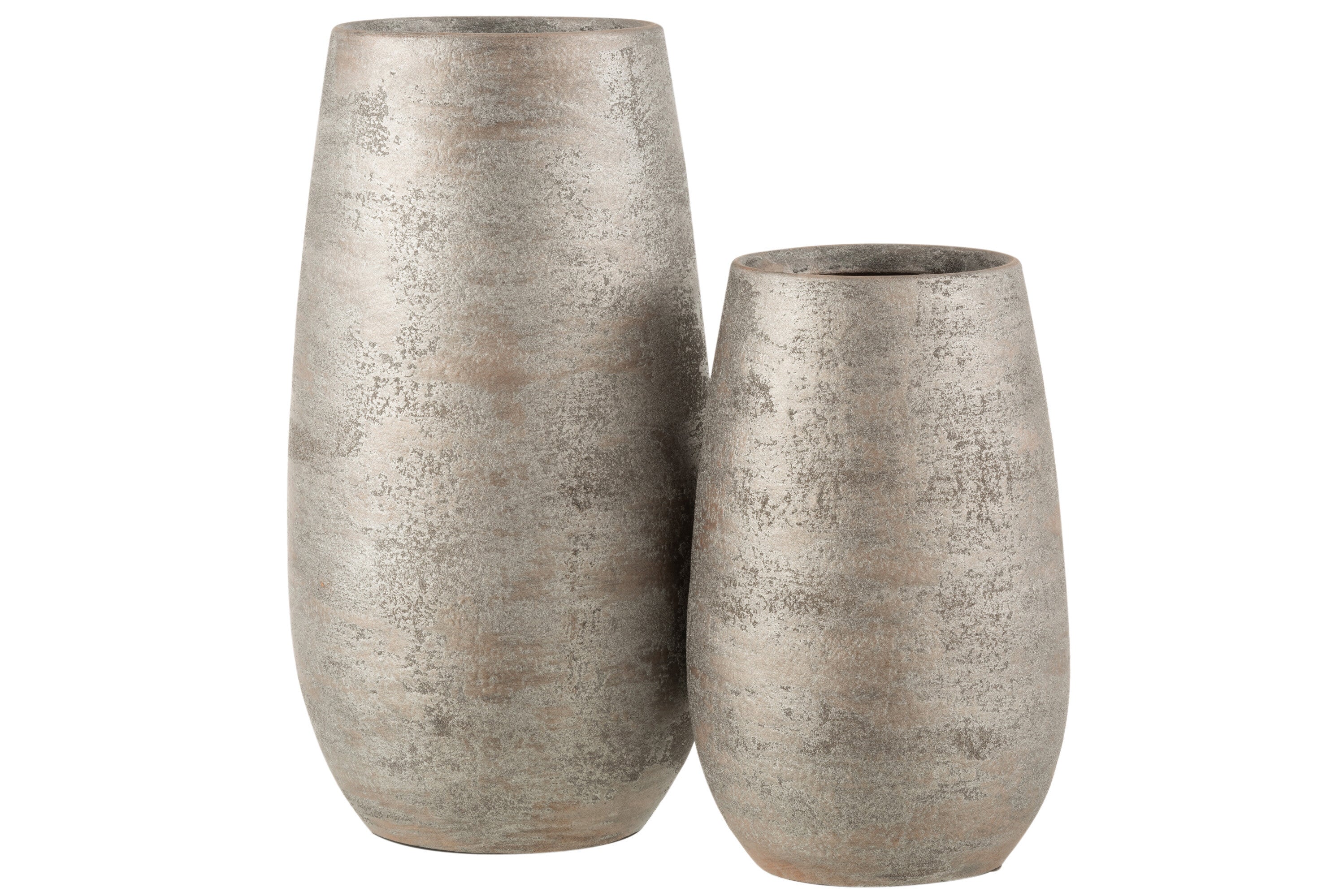 Vaas Onregelmatig Ruw Keramiek Zilver Groot