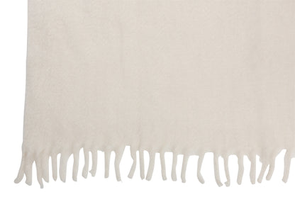 J-Line Plaid - polyester - zwart/ wit - 190 x 136 cm