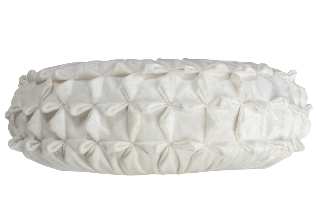 J-Line Kussen Viva Rond Polyester Wit