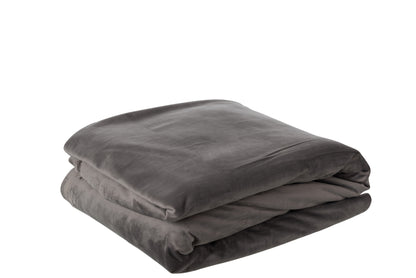 Stof Lang Fluweel Taupe