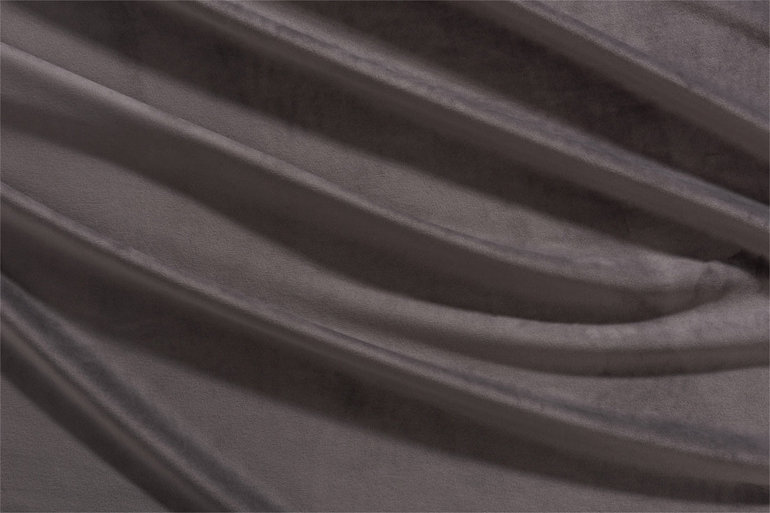 Stof Lang Fluweel Taupe