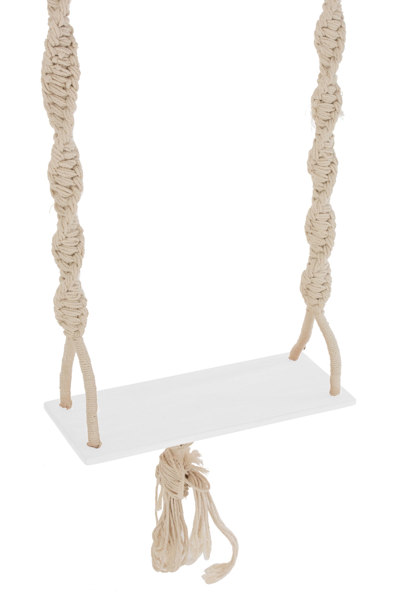 J-Line Schommel Boho Katoen/Hout Beige