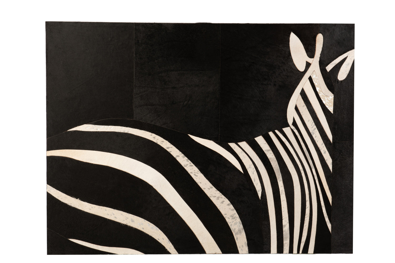 Kader Rechthoek Zebra Leer Zwart/Wit