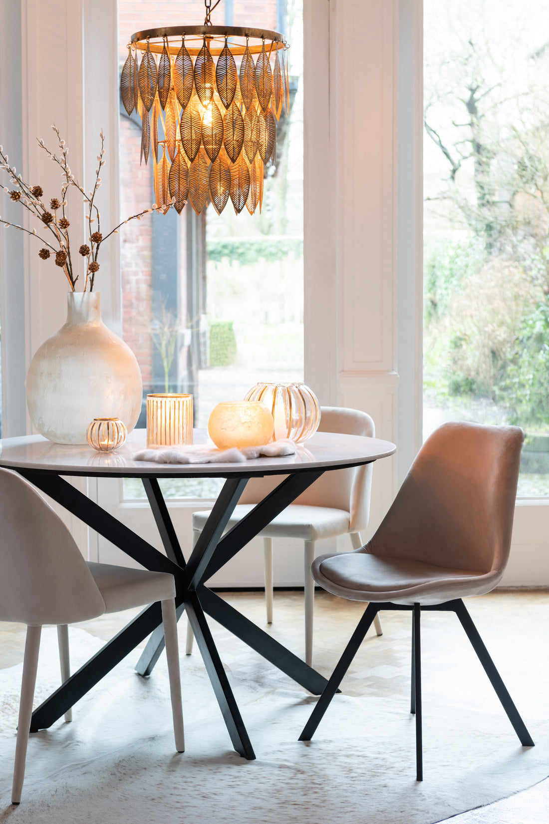 Vaas Frisdrankfles Laag Rond Glas Goud