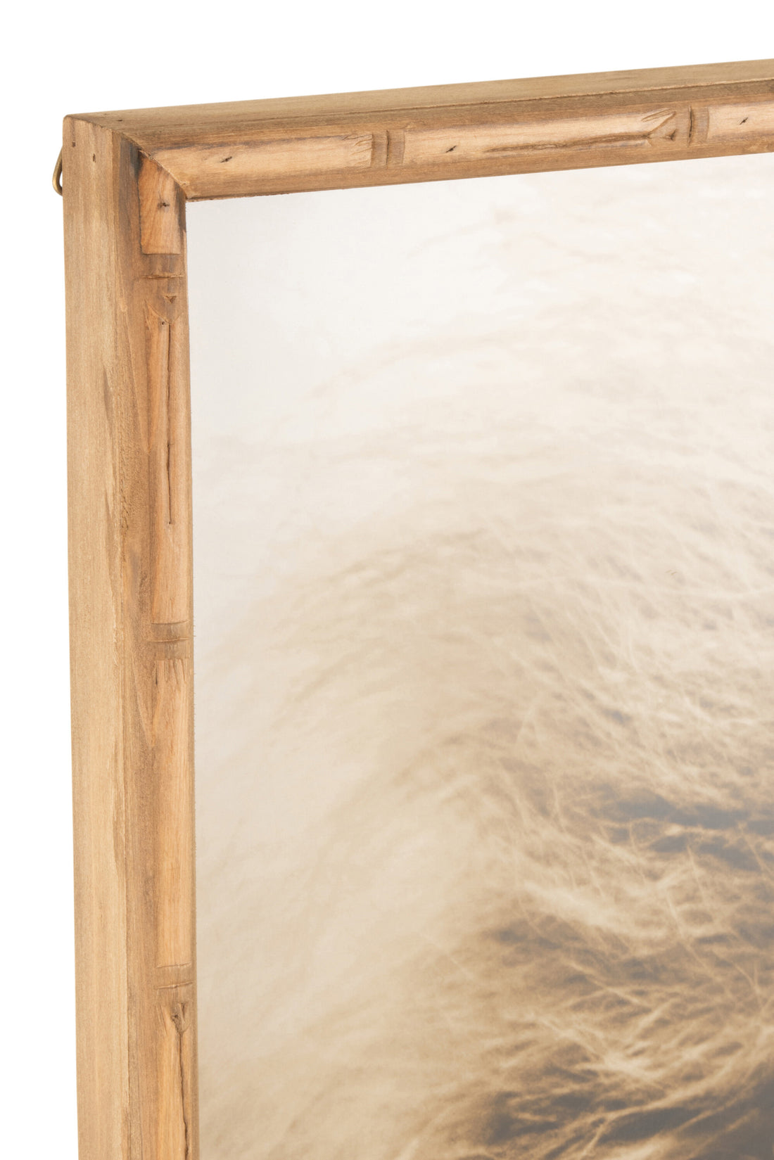 Wanddecoratie Leeuw Hout/Glas Bruin