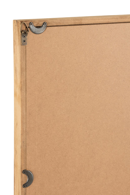 Wanddecoratie Leeuw Hout/Glas Bruin