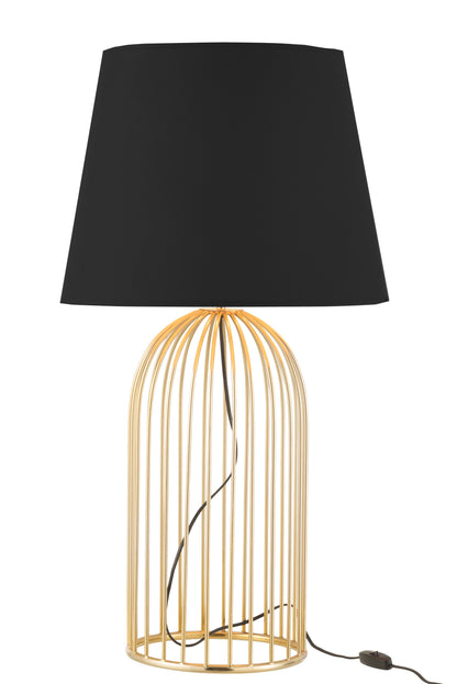 J-Line Lampvoet+Kap Joni Ijzer Goud