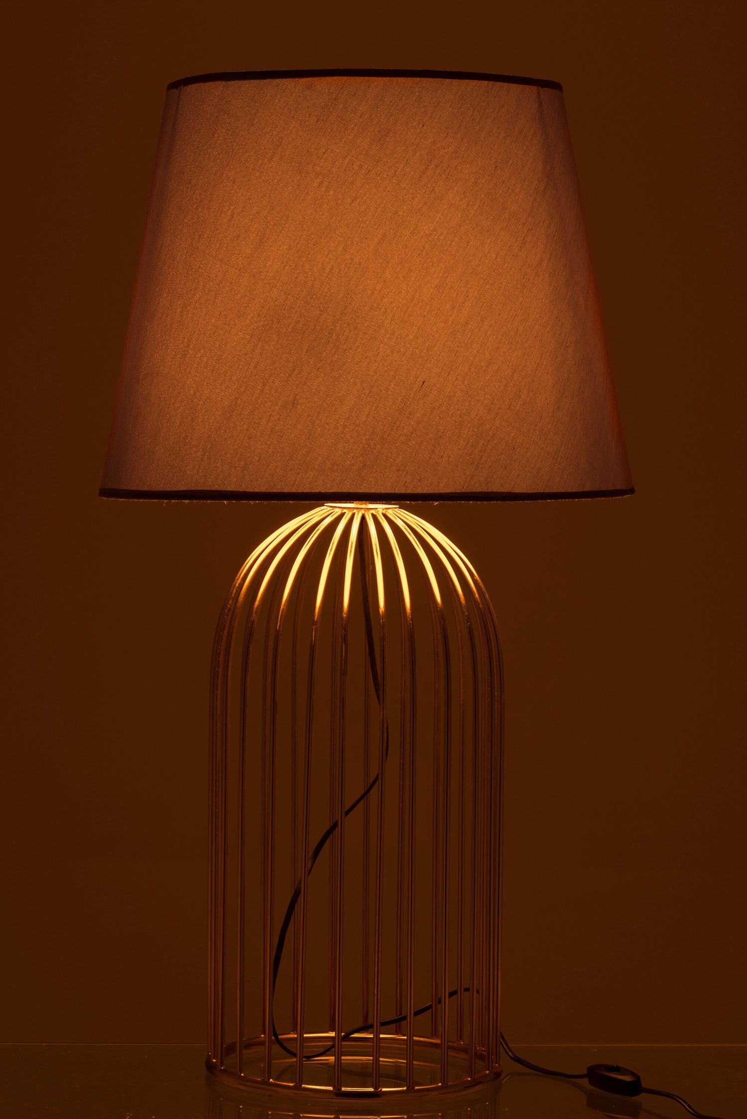 J-Line Lampvoet+Kap Joni Ijzer Goud