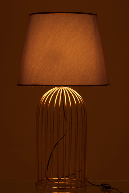 J-Line Lampvoet+Kap Joni Ijzer Goud