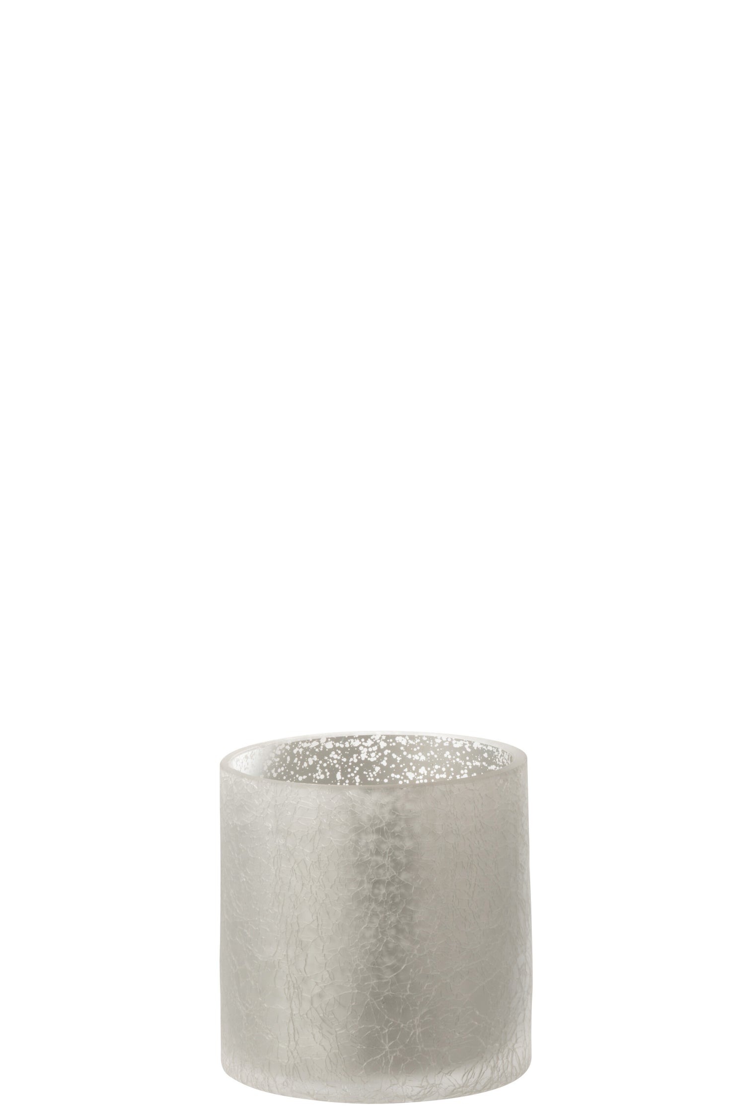 Orkaan Cilinder Craquelure Glas Grijs Klein