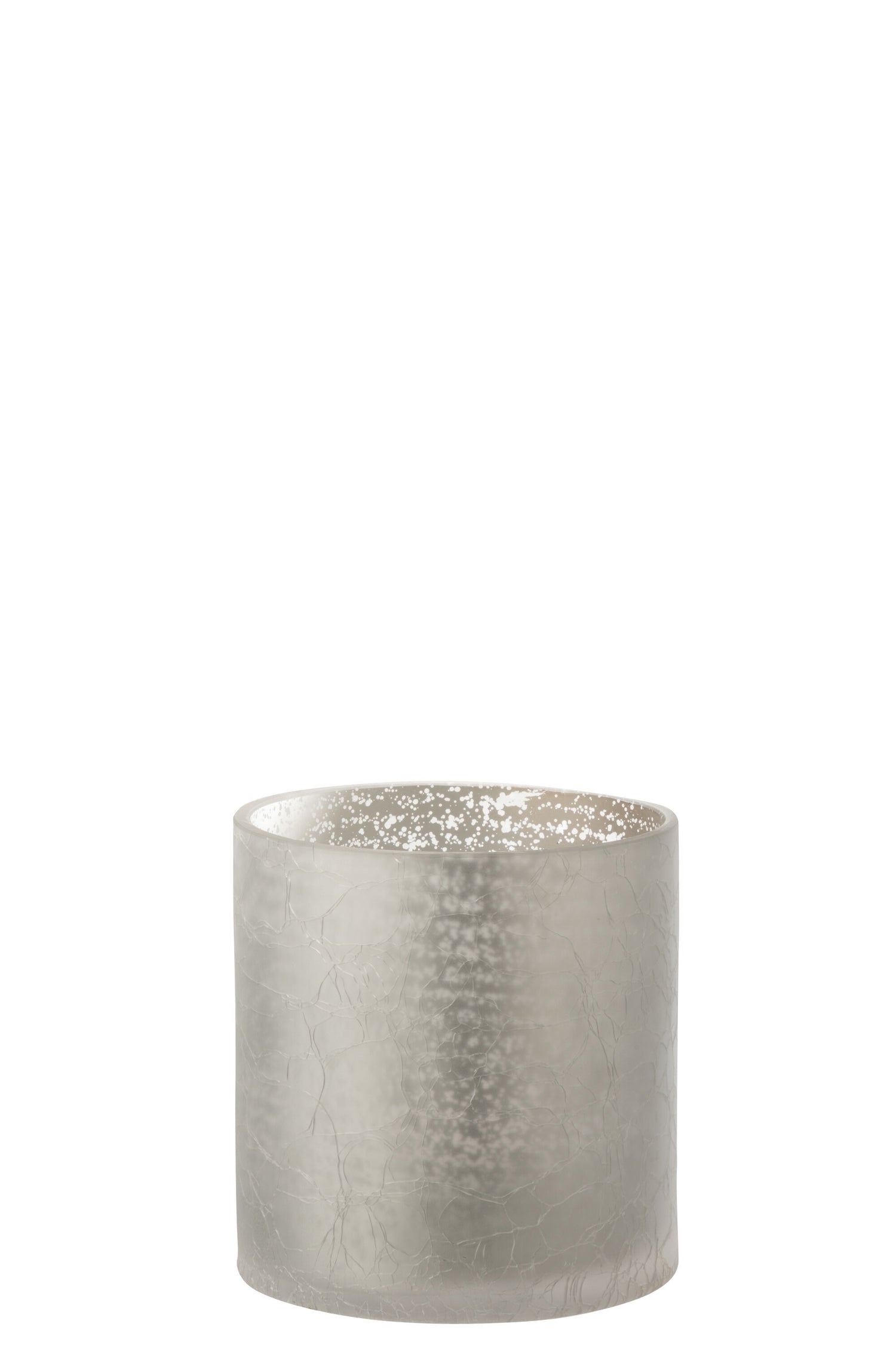 Orkaan Cilinder Craquelure Glas Grijs Medium