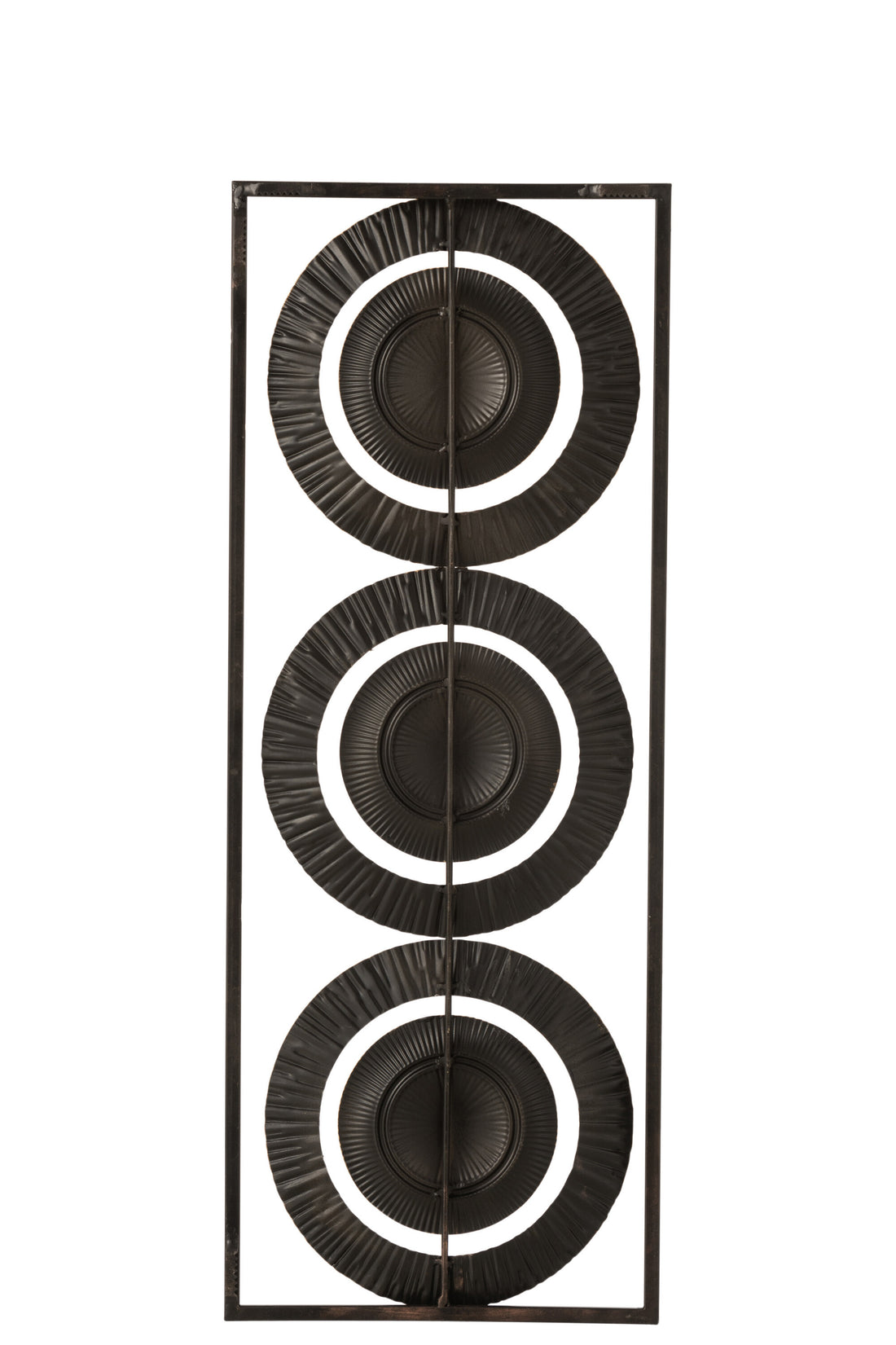 Wanddecoratie 3 Cirkels Metaal Zwart/Goud