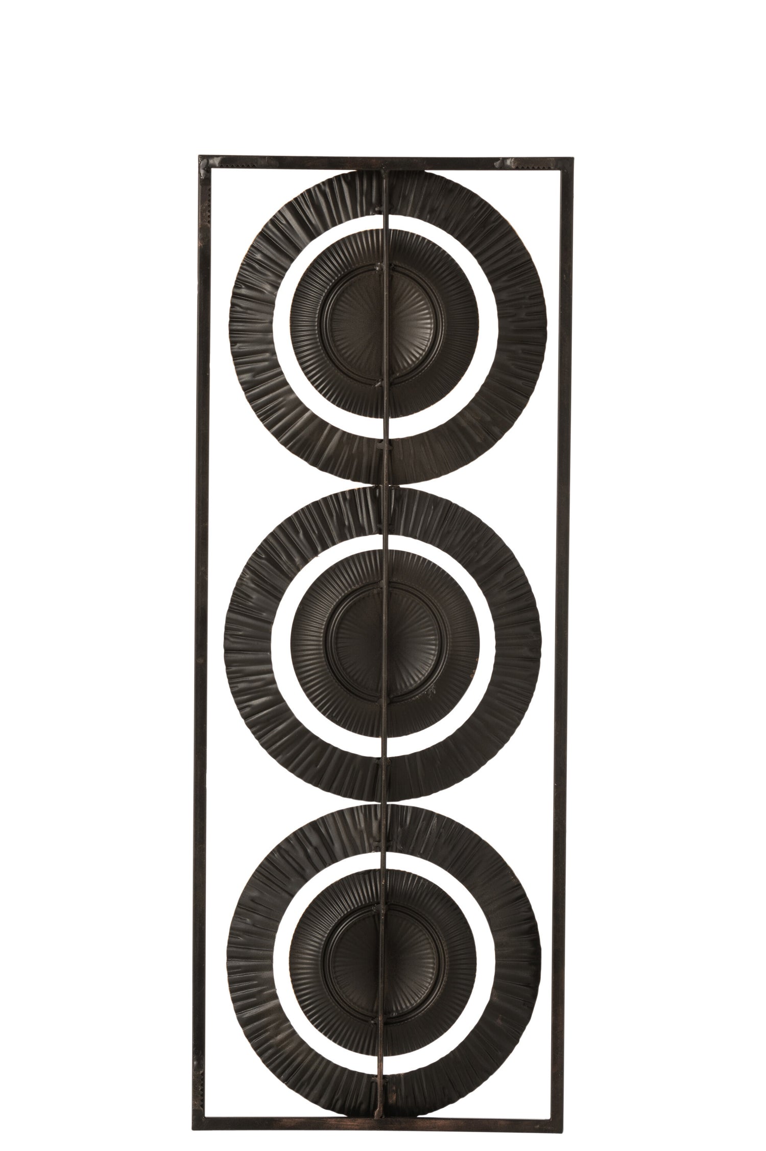 Wanddecoratie 3 Cirkels Metaal Zwart/Goud