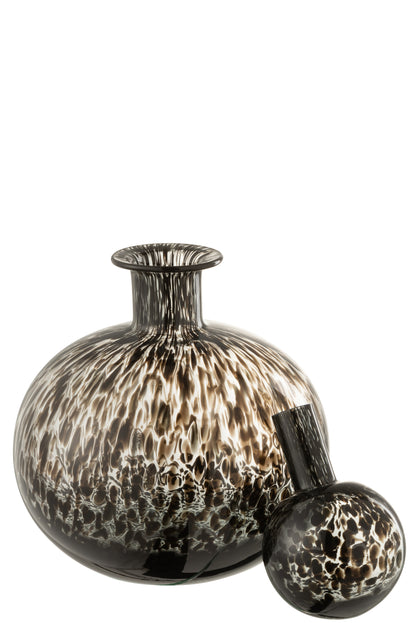 Fles + Stopcontact Punt Decoratieve Ronde Glazen Zwart