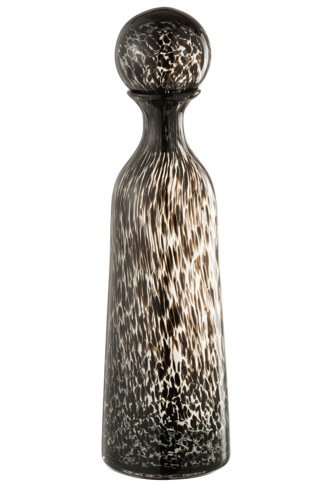 J-Line Fles+Stop Stip Decoratief Hoog Glas Zwart Large