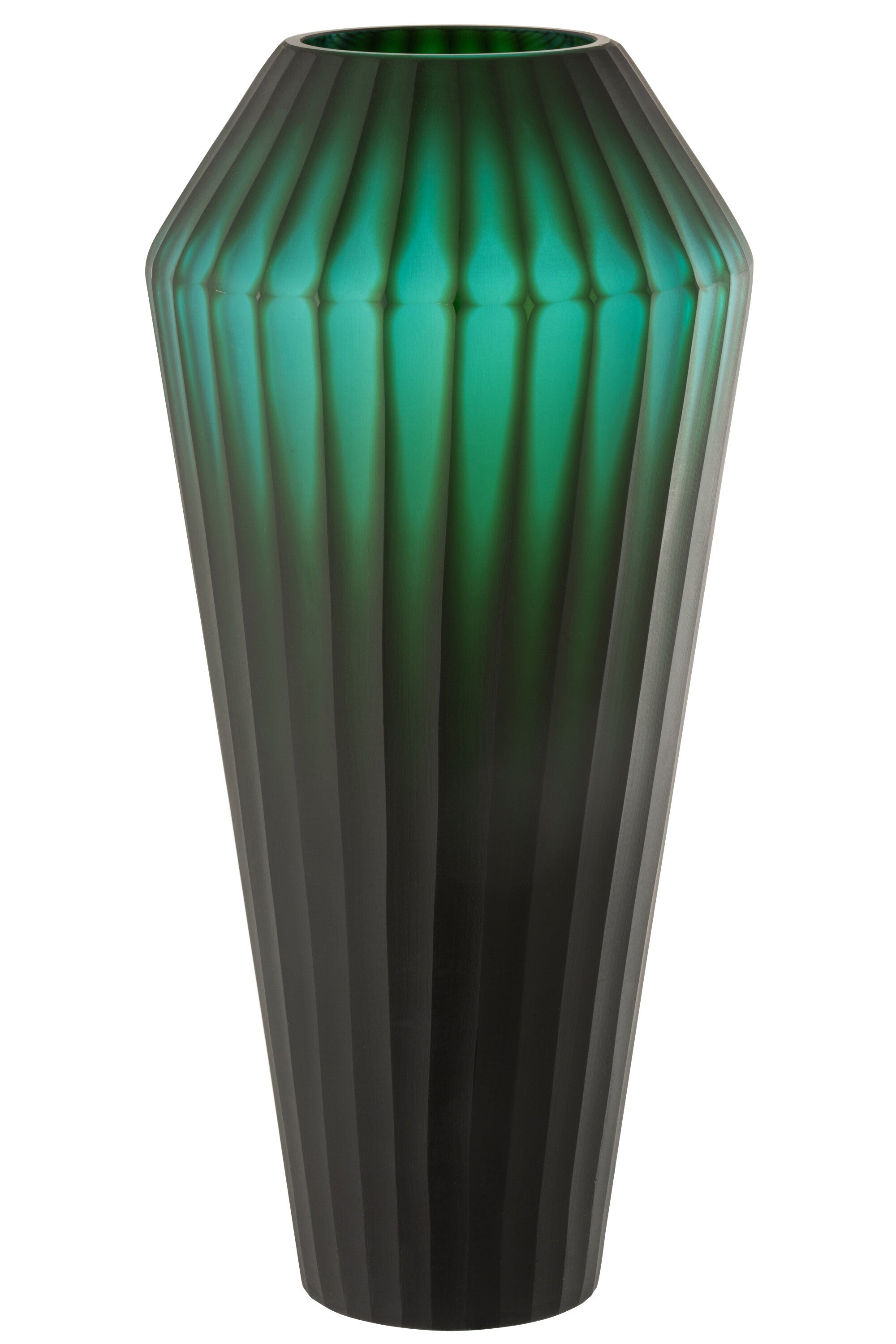 J-Line Vaas Elisa Groen Glas Large - 43.00 cm hoog